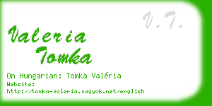 valeria tomka business card